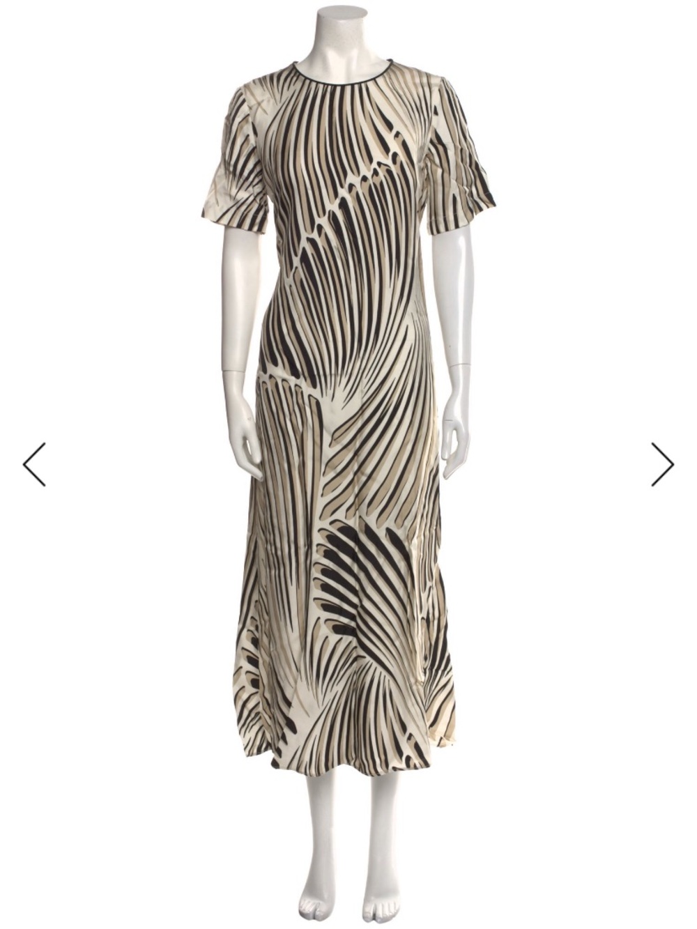 F.R.S. For Restless Sleepers 
Abstract Print  Maxi Dress Cream Black NWT SZ XS